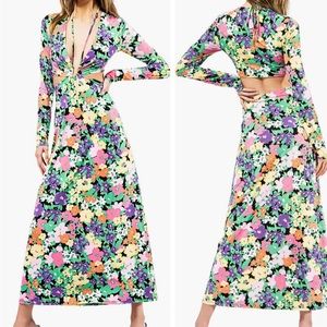 AFRM Monique Dress in Neon Garden - XS